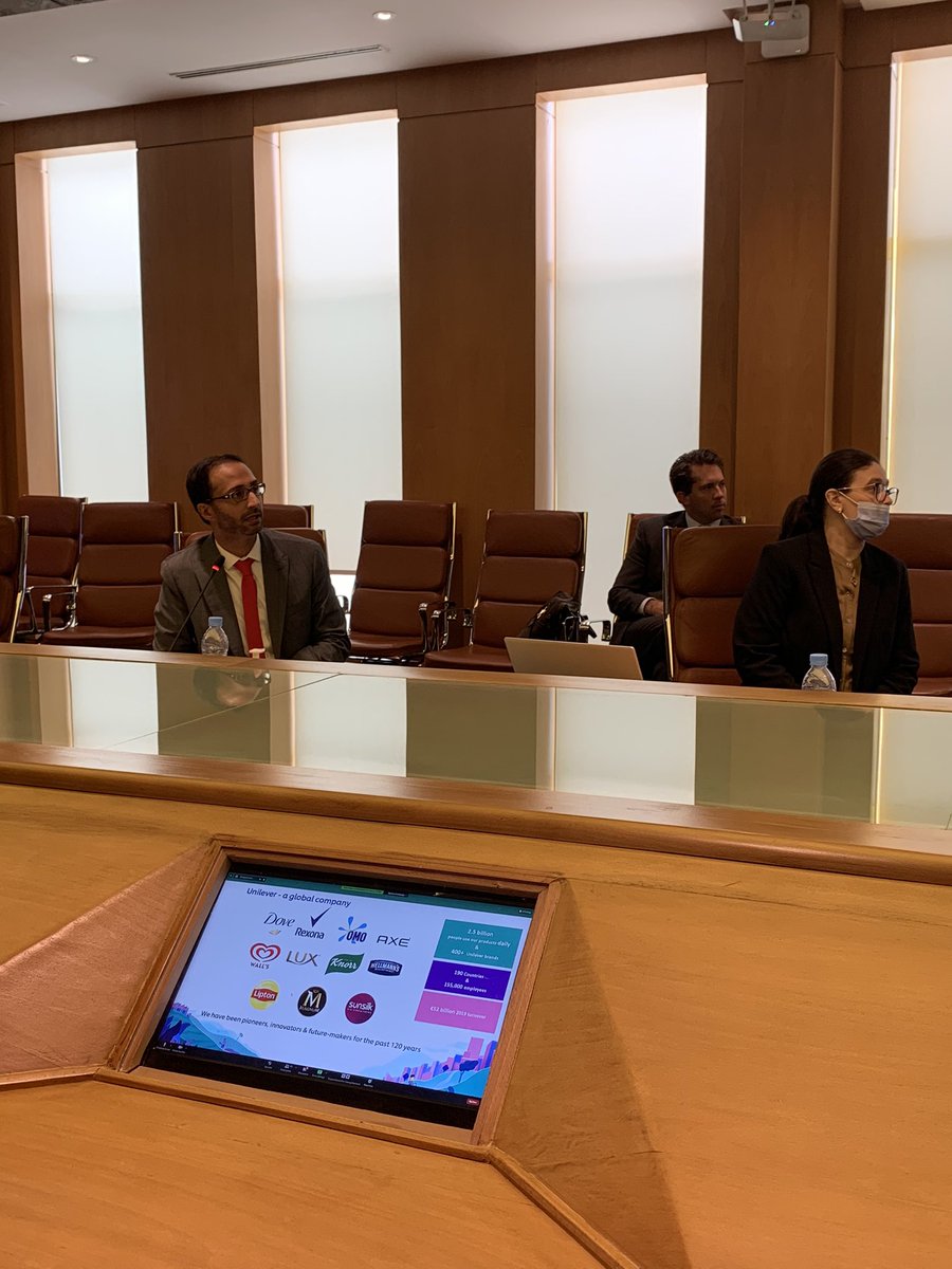 UKinMorocco's tweet photo. Delighted to be joined at joint launch with @CGEM_MA, #FM6E, of pre -@COP26 webinars by @asiffmemon, Marketing Director @Unilever Maghreb to share their experience of joining @UNFCCC #RaceToZero campaign and Unilever's ambitious commitment to net zero emissions by 2039 in this. https://t.co/qyr0gxT9vA