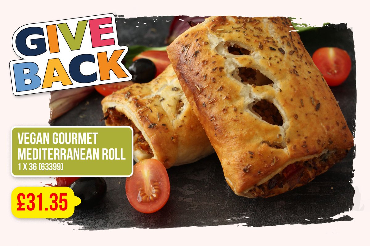 LomondWholesale's tweet photo. We now sock a wide range of vegan grab &amp; go pastries, including the Vegan Mediterranean Roll - just £31.35 for 36 this month. View all the vegan options in our July Give Back promo - https://t.co/Rm1kqhx52r https://t.co/Zl6ilk5MJn