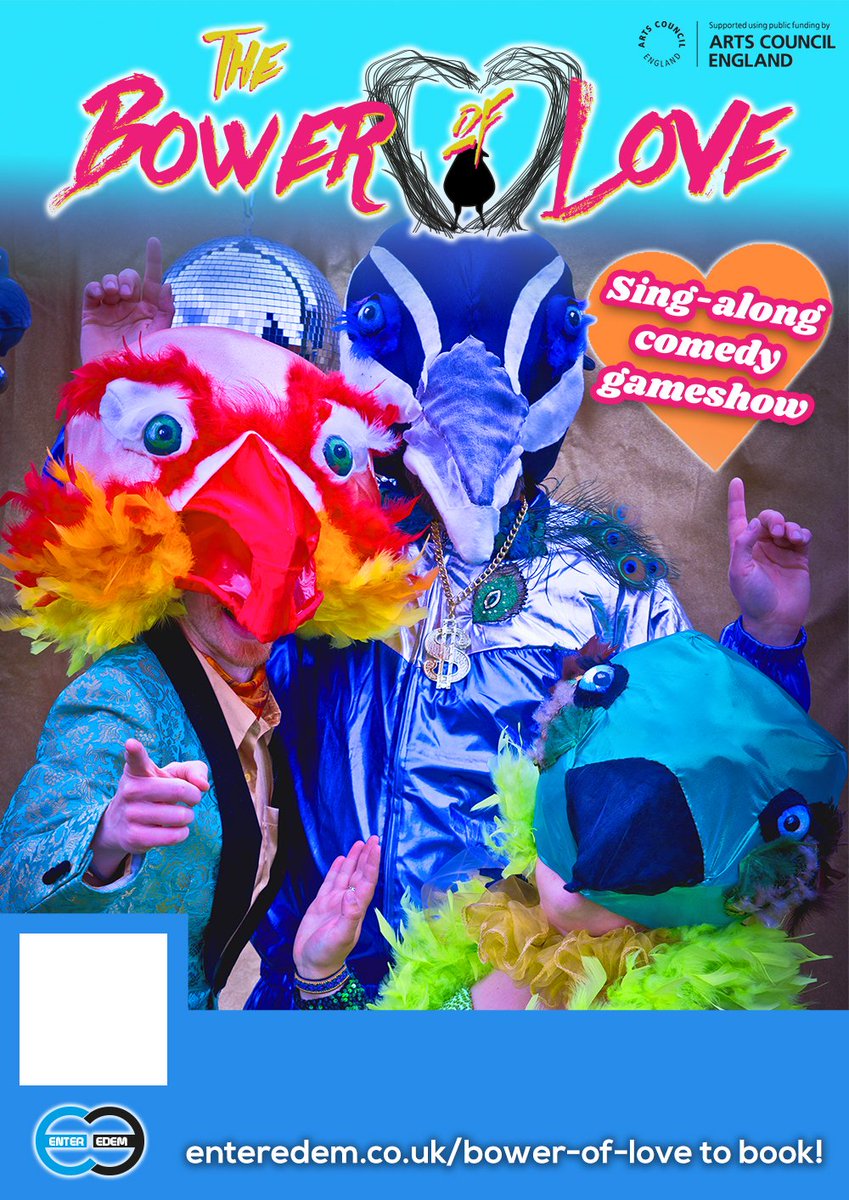EnterEdem's tweet image. We're delighted to be showcasing The Bower of Love in Ashford tomorrow!
@ace_national @ApplauseTouring 
#Letscreate #ace #artscouncilengland #comedy #boweroflove #poweroflove #birds #birdwatching #entertainment #performance #liveshow #leicester #arts #costume #actors #funny #RT