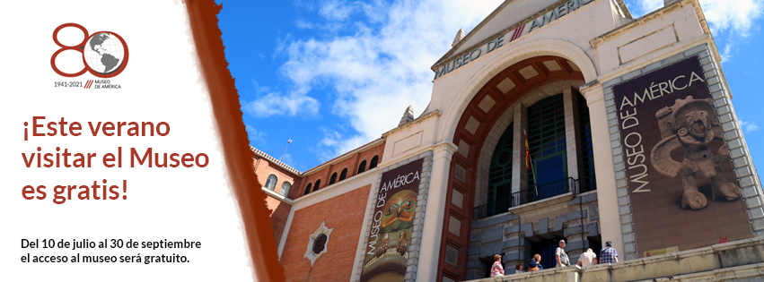 MuseoDeAmerica's tweet photo. 🔴🔴¡ATENCIÓN! 🔴🔴

A partir de mañana y hasta el 30 se septiembre, la visita al Museo de América será gratuita. ¡Te esperamos! 

¡Reencuéntrate con los museos este verano! 🥳🤗

#CulturaSegura 
#Museos
#Verano2021 
#Verano 
#Madrid https://t.co/tsQnct2kkZ