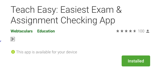 TeachEasyApp's tweet image. Another milestone! Crossed 100 ratings rising our app to an average rating of 4.7⭐️
Thank you for appreciating us.

Here&apos;s what our some of our users said:
&quot;Your App is a boon. Simple, easy and quick&quot;
&quot;Best app for teachers. Really it made my new way to check PDF assignment&quot;