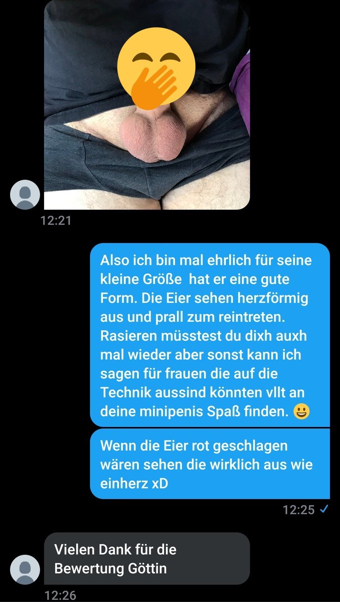 Jennyfeet6's tweet photo. Nach langer Zeit mal wieder eine schwanzbewertung gehabt! Süßer Mini! XD https://t.co/MqNw4fst5f