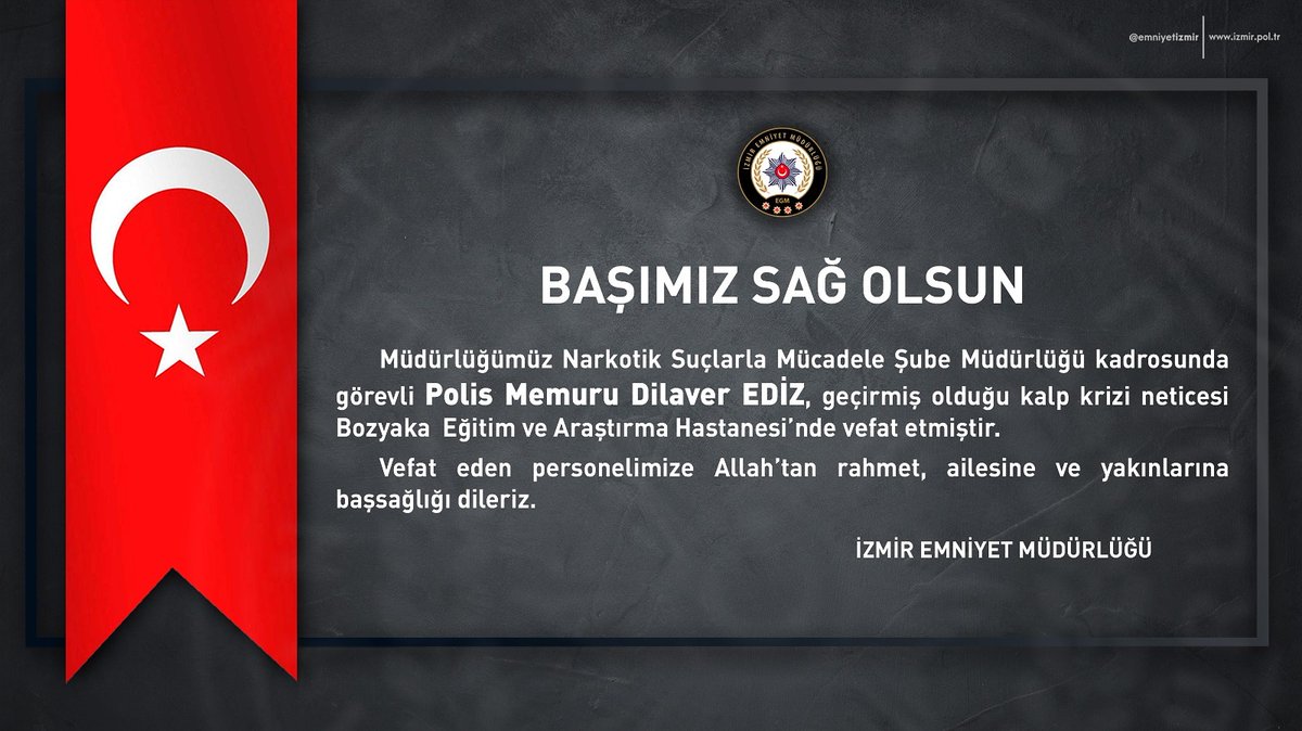 Başımız Sağ Olsun 🇹🇷
Polis Memuru Dilaver EDİZ