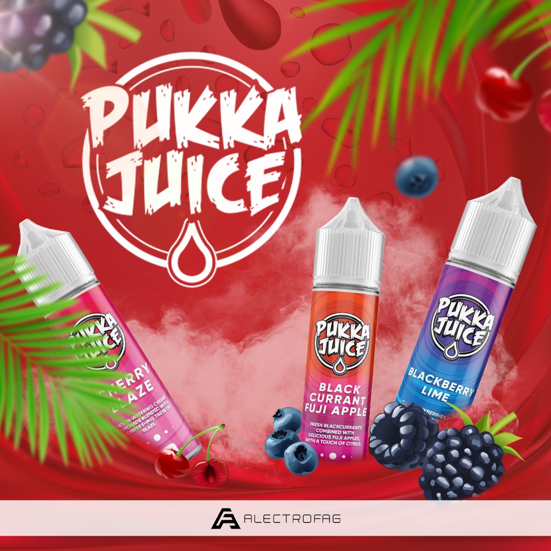 Distinct Blackberry lime, luscious Cherry Blaze, and delicious Blackcurrant Fuji Apple 50ml eliquids by PUKKA JUICE are available on the Alectrofag at cutting-edge prices.

Shop Now: alectrofag.co.uk 

#Alectrofag #PukkaJuice #ukvapers #EliquidsSale #vapeuk  #vapecommunity