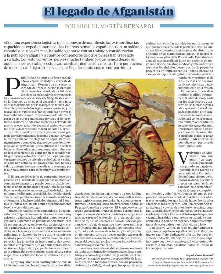 ¡Gracias por ese artículo y por "muchas cosas más", mi General! Siempre a tus órdenes. Un fuerte abrazo 🇪🇦