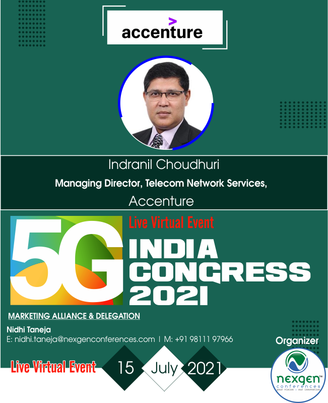 NexgenConferen1's tweet photo. #MeetOurSpeaker #SpeakingatNGC5G #NGC5G
Mr. #IndranilChoudhuri l Managing Director,Telecom Network Services at Accenture Accenture in India speaking at 5G India Congress 2021 l Virtual Event l July 15 | 10:30 AM to 2:30 PM
Register Here: https://t.co/RzXW08cC8K
#5G #radiowaves https://t.co/nBsB6aBAfL