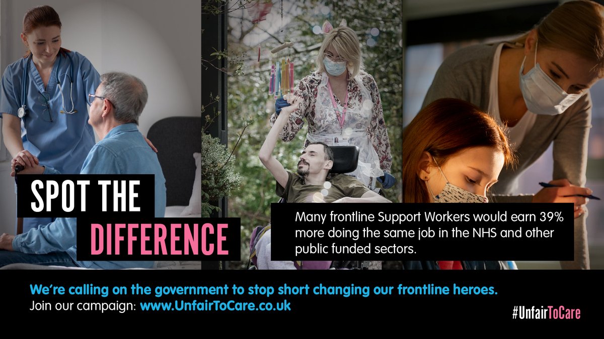 ComIntCare's tweet photo. Low paid, not low skilled

A game-changing revelation into the extent of the disparity of pay across sectors. 

The findings: many social care workers could be earning up to 39% more doing the equivalent role in other sectors.

Full report👉 https://t.co/183Ue1on4E #UnfairToCare https://t.co/IAINR8kpxl