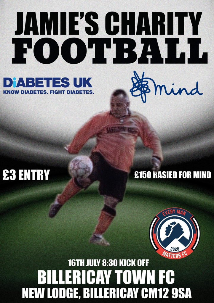 🚨 Next Up 🚨 

🆚: Jamie Higgins Memorial Trophy
📅: 16/07/21
⏰: 20:30KO
📍: Billericay Town FC (<a href="/BTFC/">Billericay Town FC</a>)
👥: Specators ALLOWED
💷: £3 Entry (including Programme)
🍻: Bar Open