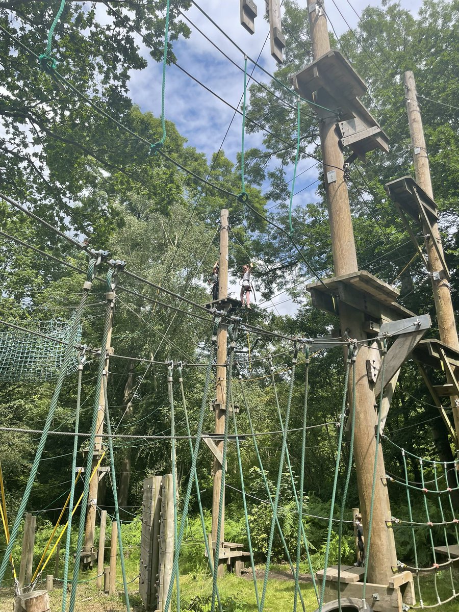 Wow! We were SO impressed by bravery and peer support Yr3&amp;4 showed today, as they negotiated the high ropes course 👏🏻 #adventurousme #growthmindset