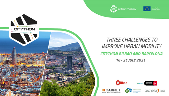 EITUrbanMob's tweet photo. 3 challenges for the #Citython #Bilbao & #Barcelona! €15000 for the winners!
Register before 11 July & make a difference in #urbanmobility in these 2 cities!
More information about the challenges, video of yesterday's webinar & much more here:
https://t.co/rtkvxRfIqW @eiteu https://t.co/vroVVCixhL