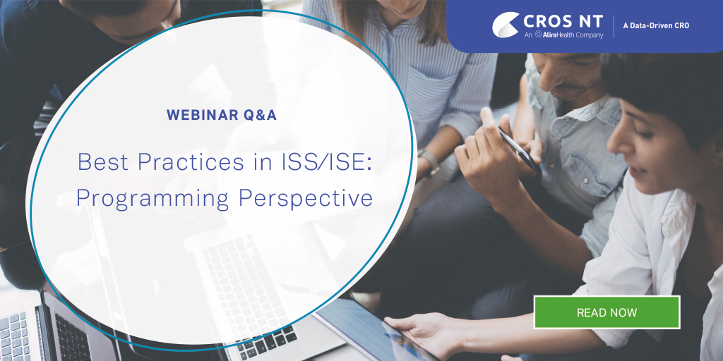 CROS_NT's tweet photo. Discover the answers to the questions asked by the attendees of our webinar "Best Practices in ISS/ISE: Programming Perspective" during the Q&A session:
https://t.co/kZboditE2q
#integratedsummaries #clinicaltrials #cdisc https://t.co/w5YprqbXk1
