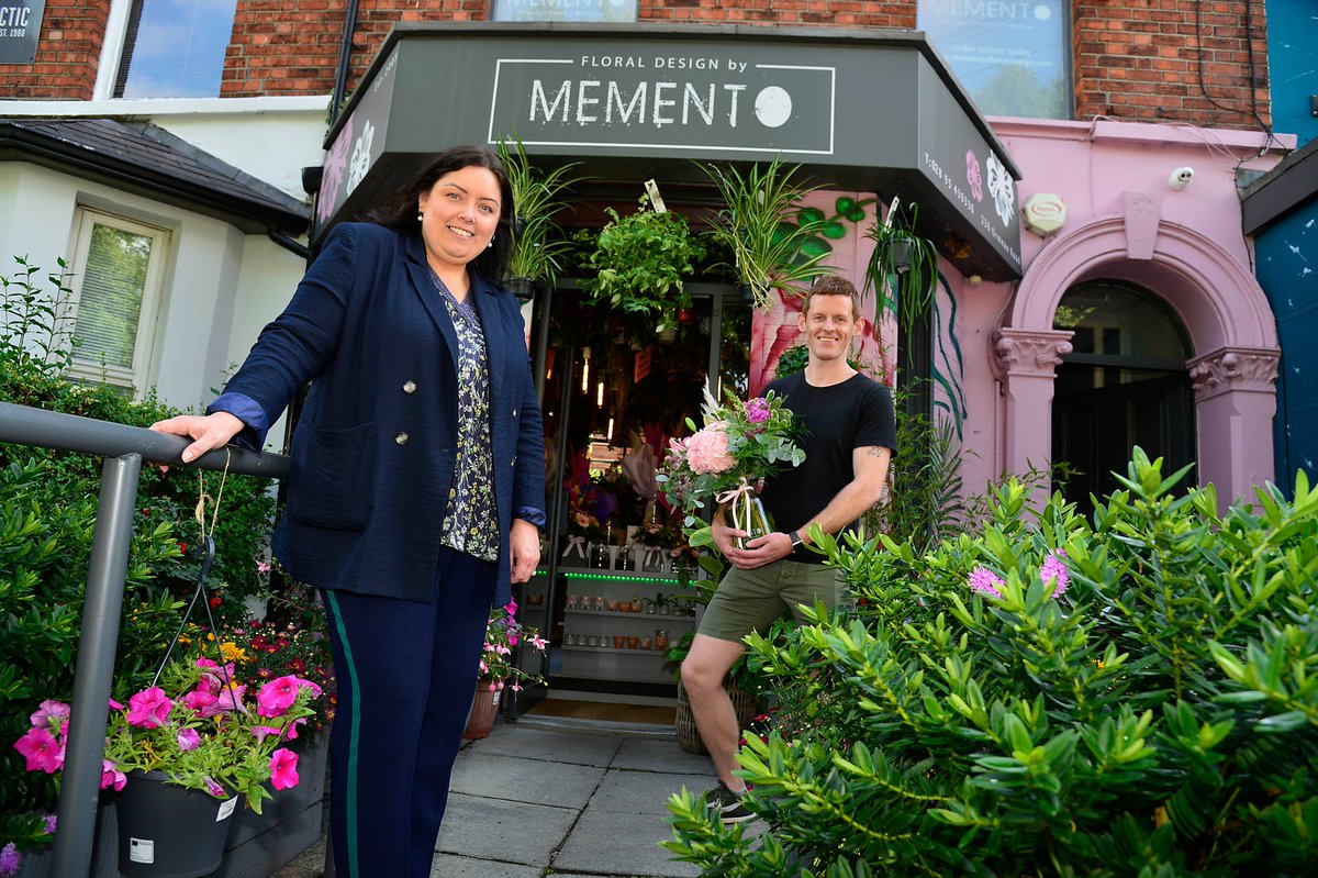 .<a href="/CommunitiesNI/">Communities NI</a> Minister <a href="/DeirdreHargey/">Deirdre Hargey</a> joins <a href="/glynrobertsni/">Glyn Roberts</a> of <a href="/retail_ni/">RetailNI</a> on the Ormeau Rd where she met recently re-opened businesses &amp; discussed the role of <a href="/communitiesNI/">Communities NI</a> &amp; that of the cross departmental High Street Task Force in aiding the recovery of our town &amp; city centres
