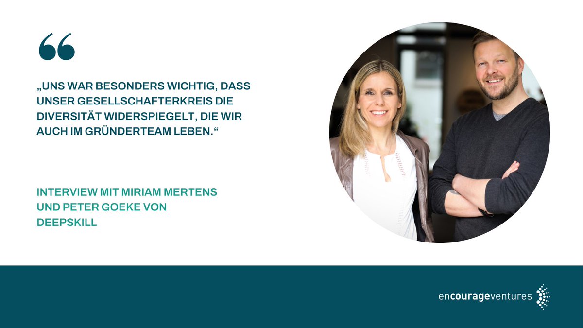 Die Plattform für digitale Personalentwicklung DeepSkill hat bei unserer ersten Pitch-Night direkt begeisterte Unterstützerinnen gefunden. Wir haben mit den Gründer:innen Miriam Mertens und Peter Goeke gesprochen: buff.ly/3hr2w1a