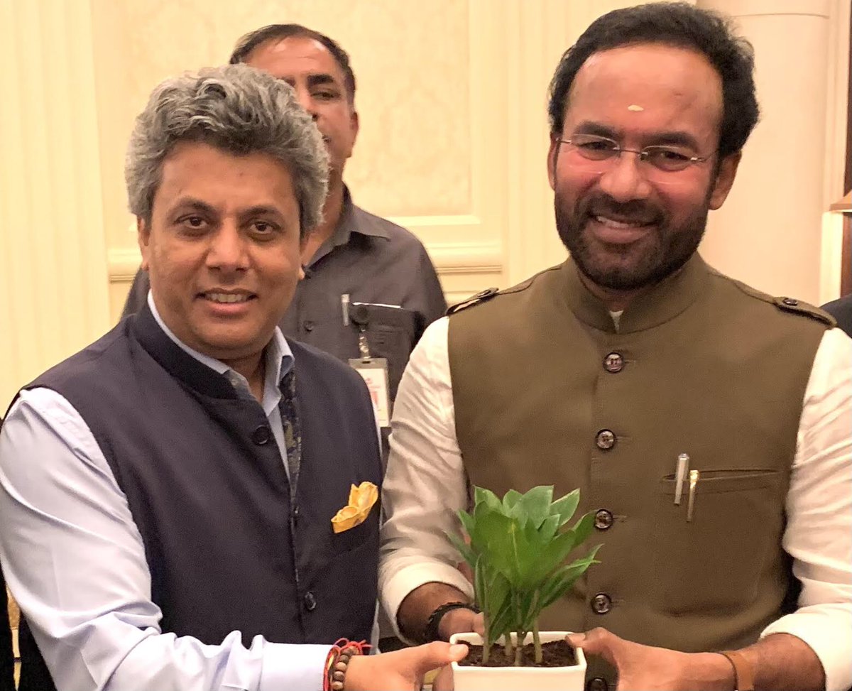 Hon'ble Minister Shri <a href="/kishanreddybjp/">G Kishan Reddy</a> ji

Our heartiest congratulations &amp; best wishes for a well deserved recognition of your strong values, unwavering commitment towards the welfare of the society &amp; the well being of the common man....