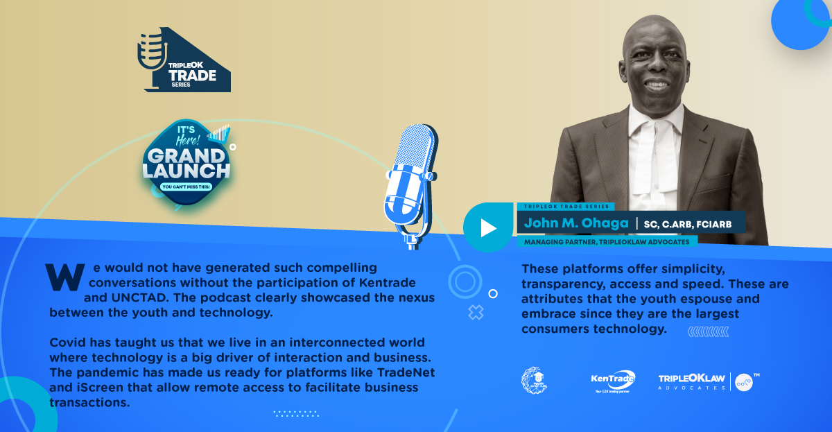 TripleOKLawLLP's tweet photo. How important is innovation and inclusivity? @JohnOhaga points out the importance of trusting the youth with leadership in his remarks.

#TripleOKLaw #KenTrade #UnctadYouthHub #SDGs #TripleOKtradeseries #TOKTALK #Podcast https://t.co/TKzo6wLwFb