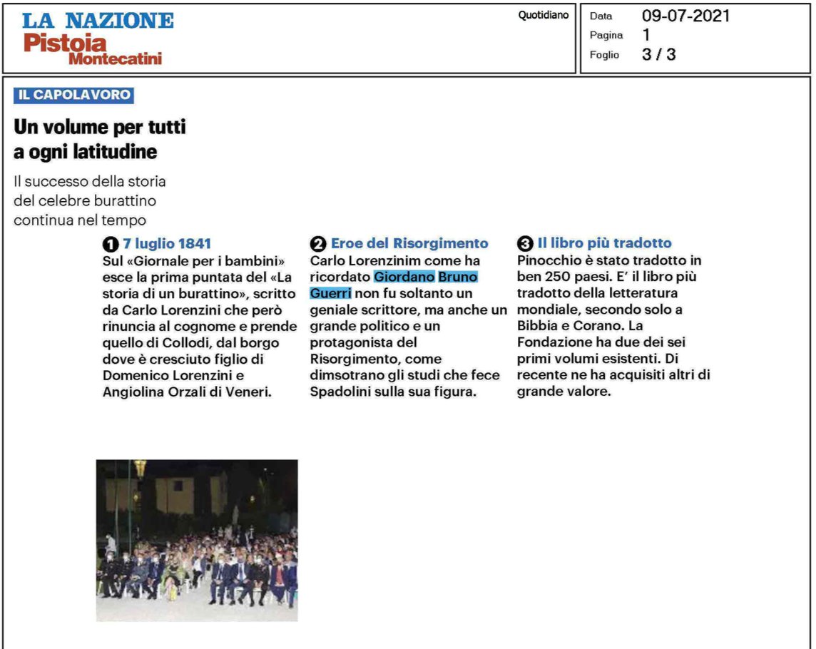 Un passo importante per il #ParcodiPinocchio, scopritene di più in questo articolo de La Nazione 👇
#collodi #pescia #pinocchio #cultura