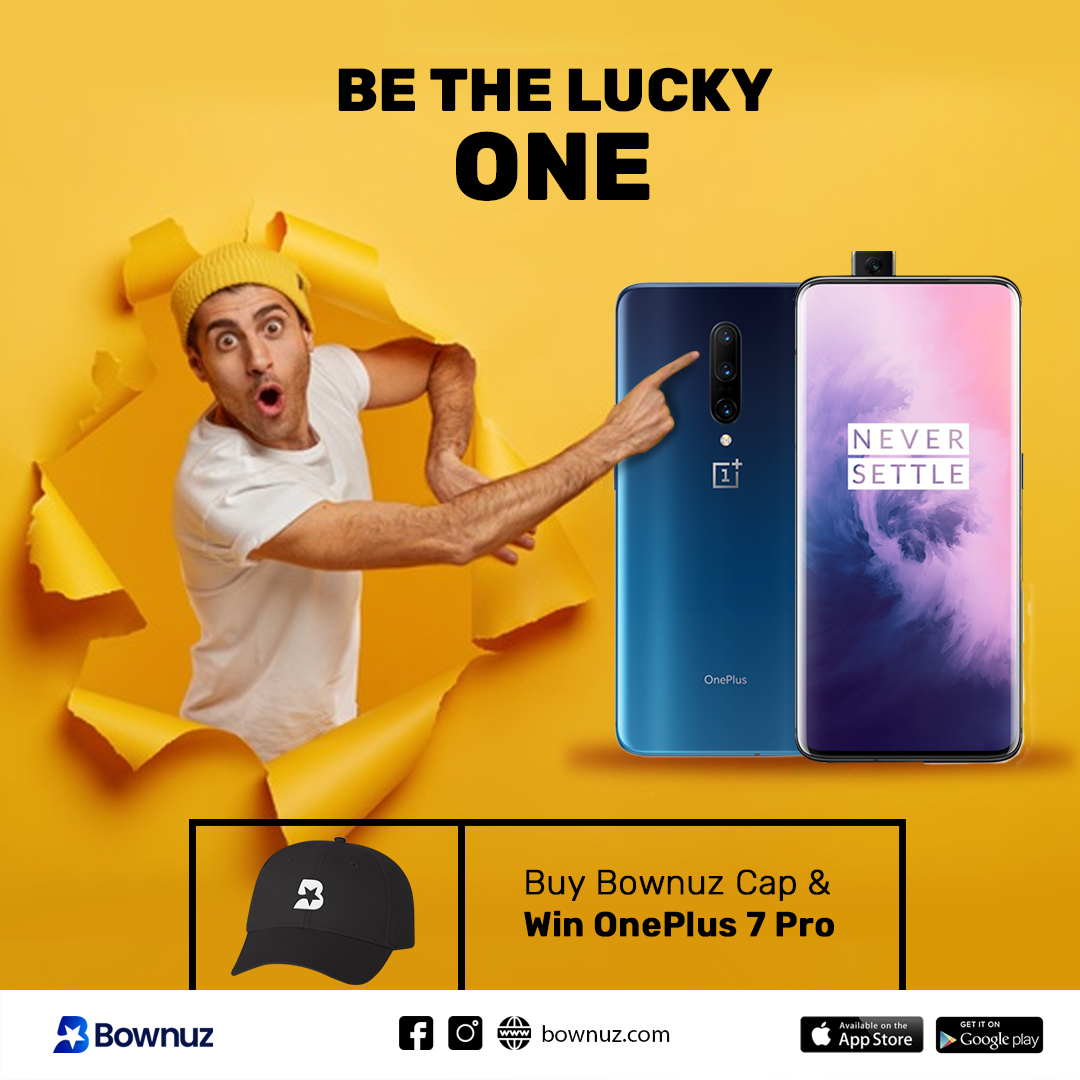 Seize your winning opportunity by wearing your lucky cap. Make your purchase soon and gift yourself a brand new OnePlus 7 Pro.

#OnlineShopping #WinBig #FreeOneplus #Onepluslovers #LuckyWinner #Luckydraw #Cap #Oneplus7pro #Oneplus #Bownuz #BownuzApp