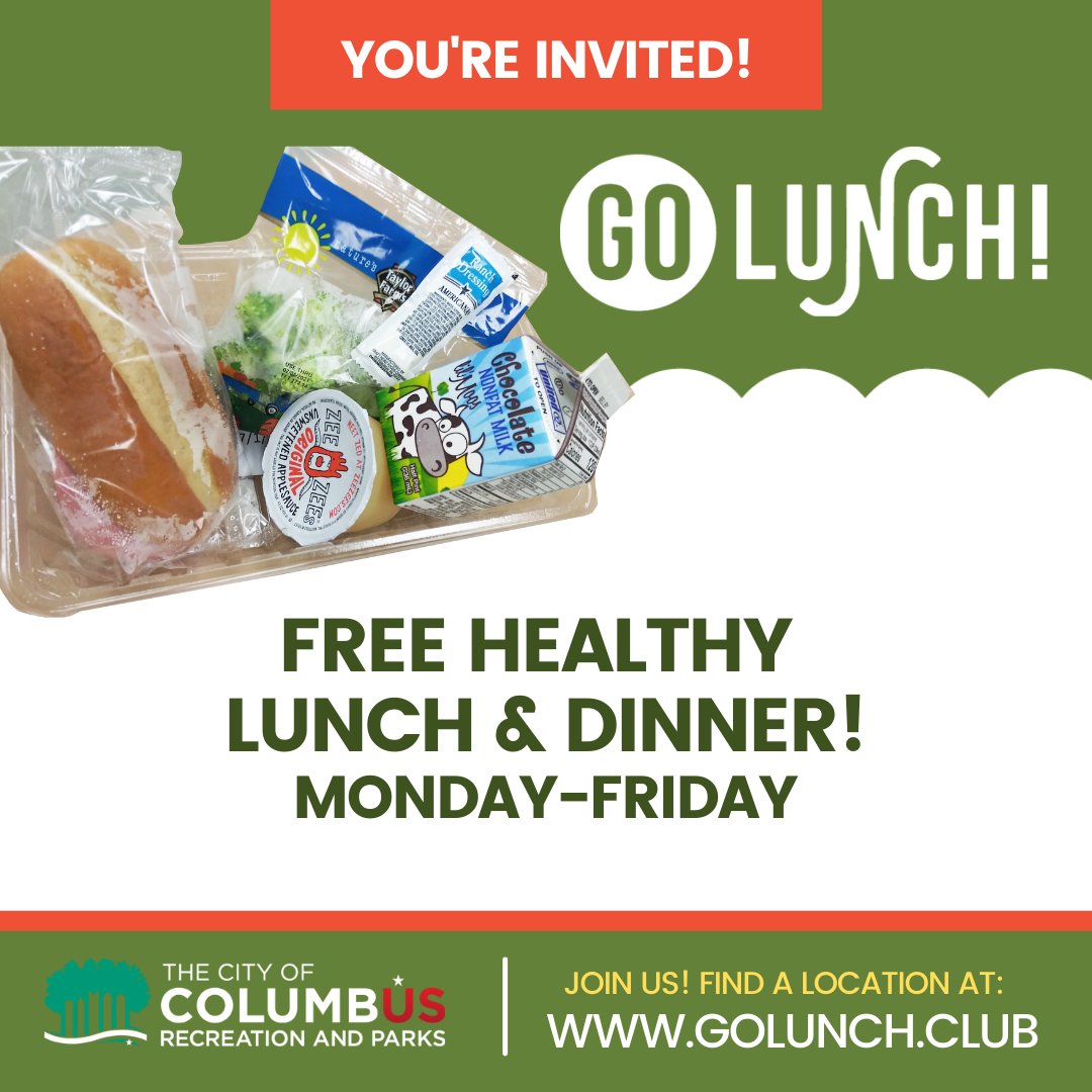 GoLunchCbus's tweet photo. We are serving a healthy breakfast and lunch Monday through Friday and we’re inviting you to join us. For a site near you, visit https://t.co/y7CrAtcp3h. https://t.co/Yl07h5OtMh