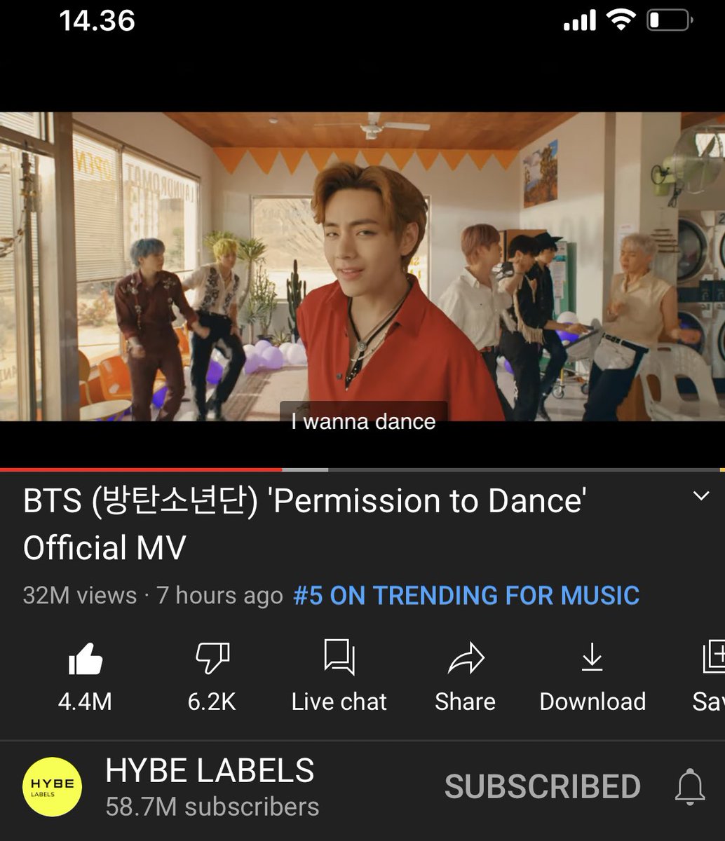 BTS_army_Fin's tweet photo. #PermissiontoDance mv
Trending #5 in Music AND in main trends in Finland!
Let’s get it higher Finnish #BTSARMY !
⛱ 32M views
⛱4,4M likes
#BTSBackAndButterThanEver #SaankoLuvan @BTS_twt https://t.co/8WftlOy2XI