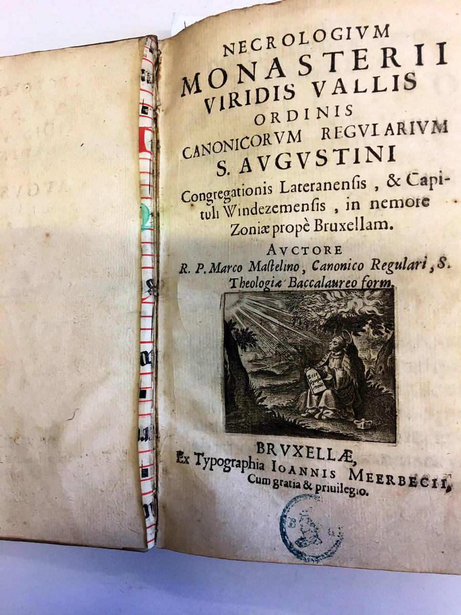 STCVbe's tweet photo. Spotted a colorful #medieval music manuscript fragment used as #manuscriptwaste to reinforce the binding of this 17th-century book. #fridayfragment #bindingwaste #bookhistory
@libservice BIB.HIST.006210 https://t.co/fq812XfNz4