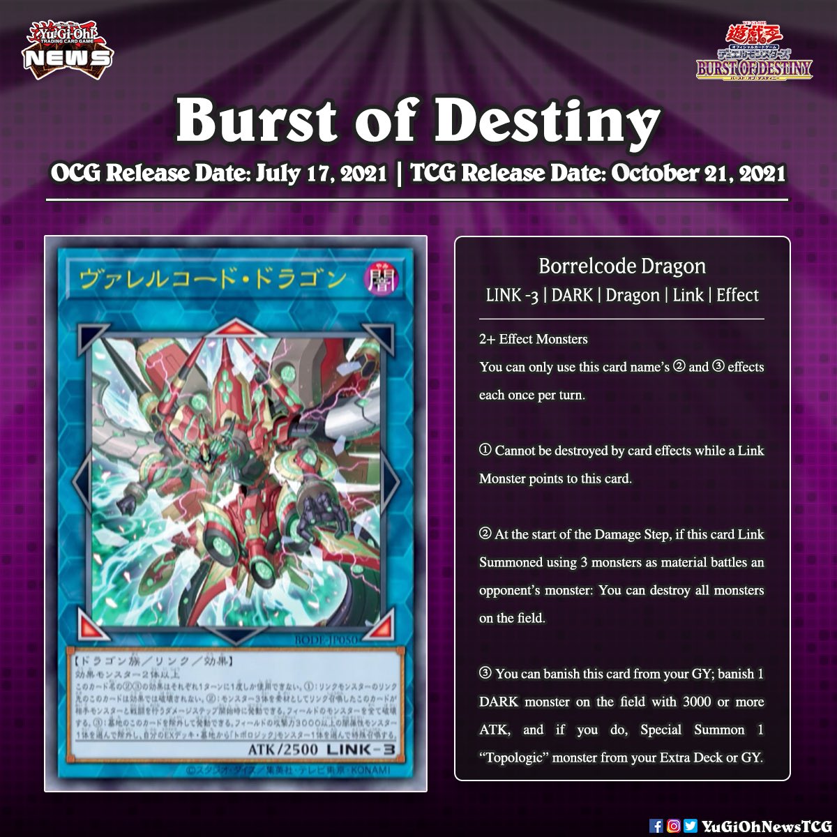 Four new Revolver cards have been  announced These cards will be available in the upcoming OCG Burst of  Destiny Booster Set  Translation: YGOrganization # #YuGiOh #