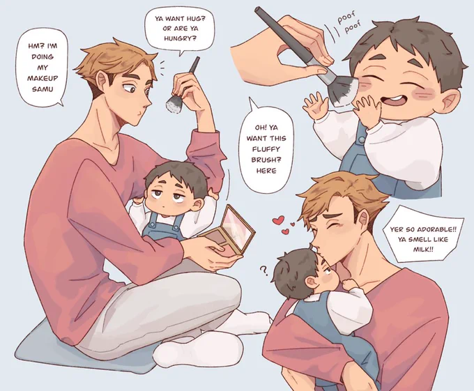 fluffy things for fluffy cheeks ☁️

#atsumu #osamu 