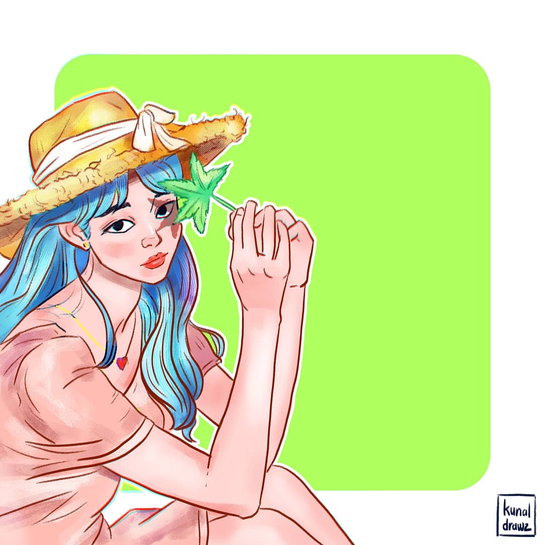 Girl with a leaf🌿