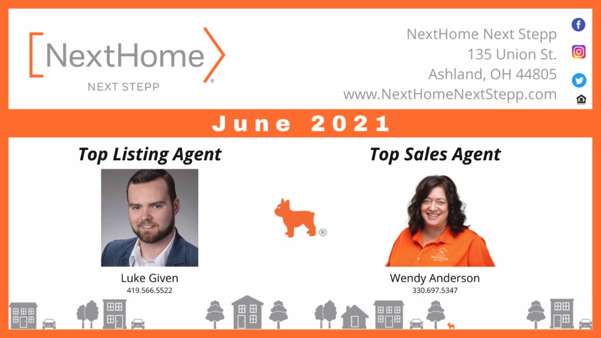 SteppNext's tweet image. Congratulations to our top agents of the month for June 2021. Ready to list or purchase a home? Give Luke Given or Wendy Anderson a call or any of our other NextHome Next Stepp Realtors.