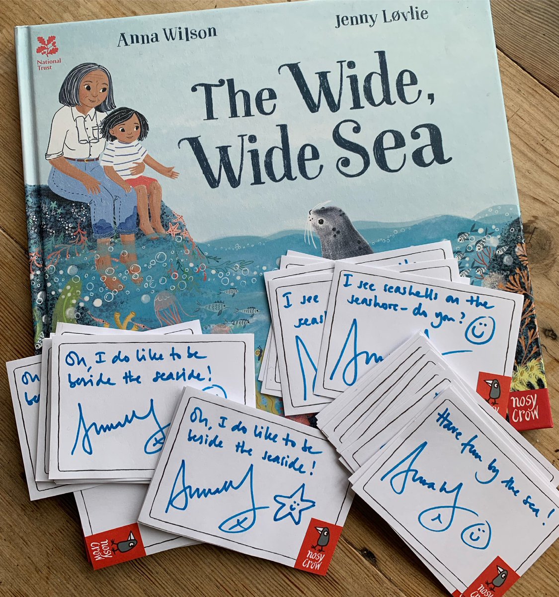 Signing bookplates for #thewidewidesea. Soon to be released into the wild! @NosyCrow @TALLAgent @NTBooks @JennyLovlie