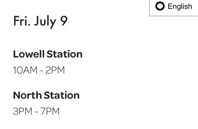 JacqueGoddard's tweet photo. Today 10am-2pm @MBTA_CR @KeolisBoston free onboard train #COVID19 vaccinations #Lowell Station &amp; 3pm-7pm #VaxExpress at North Station #Boston. Weather may impact sch https://t.co/UyEnIa3ya8