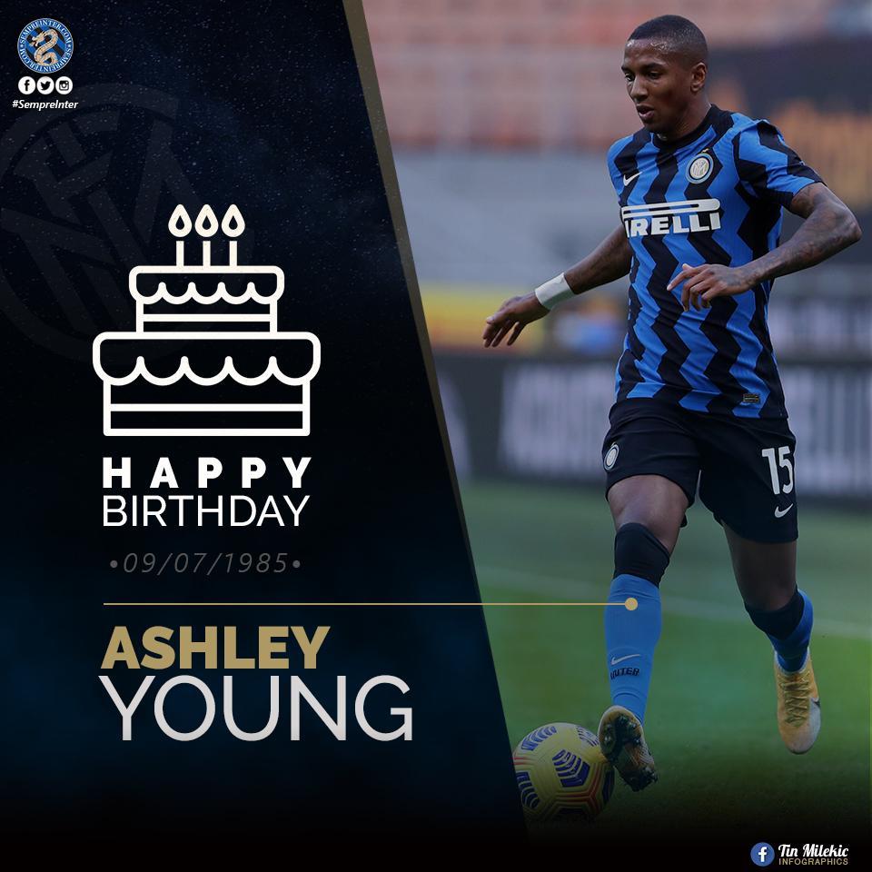 SempreIntercom's tweet photo. 🎂 BIRTHDAY ALERT 🎂
Ladies and gents, the Champion of Italy, Sir Ashley Young @youngy18 has his 36th birthday today, and we would like you to join us in thanking him for his service and wish him the best! #Nerazzurri family loves you #Youngy! 🖤💙
#Young #SempreInter #FCIM https://t.co/sZcMQY4Wa8