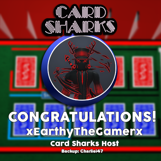 gaming_tripz's tweet photo. After some amazing auditions from our 10 applicants, I am very pleased to announce that @earthythegamer will become the host of Card Sharks for TGP!! As well as that Charliei47 will become the official back up host for this season! Thanks to everyone who auditioned!!! https://t.co/Iz7hVCxg39