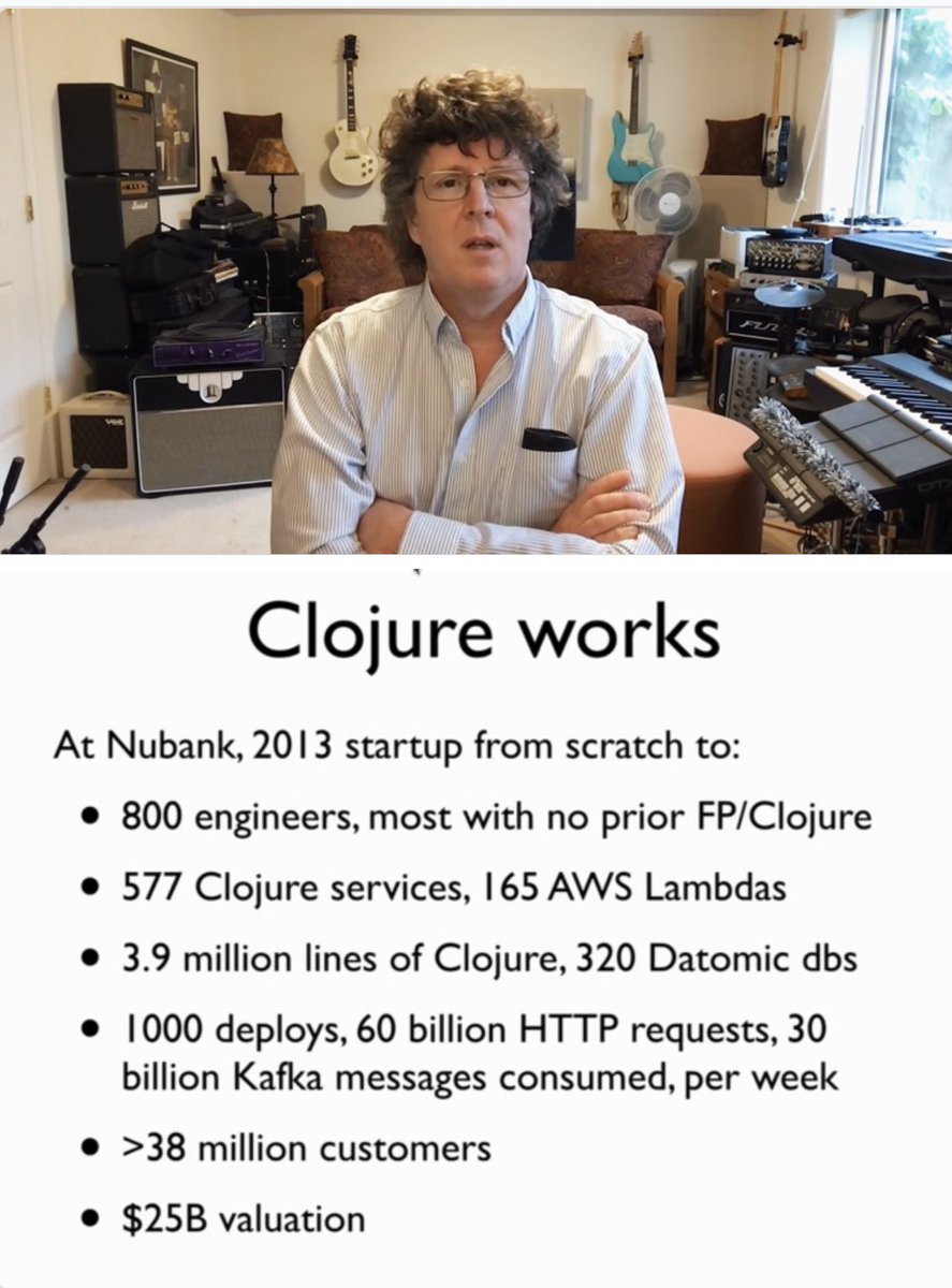 agilecreativity's tweet image. Clojure at scale from Rich Hickey’s talks pldi21.org/prerecorded_ho… #Clojure #hopl