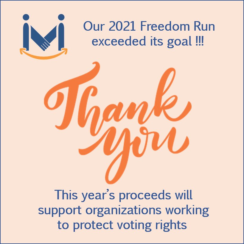 GivingCycle's tweet image. “There’s no such thing as a vote that doesn’t matter.” @barackobama 
Thanks for all the help to raise funds that will introduce young people to philanthropy and, this year, support organizations working to protect voting rights. #2021FreedomRun