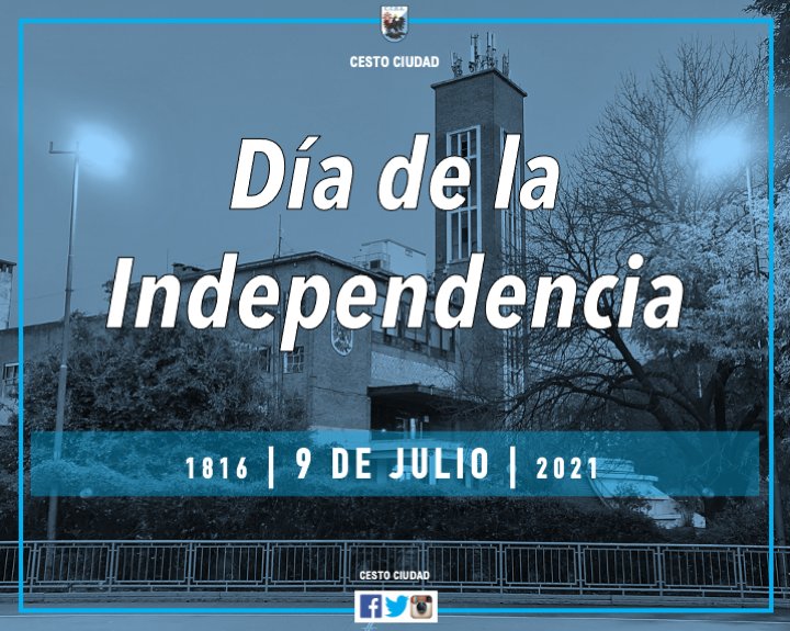 FELIZ DÍA DE LA INDEPENDENCIA 

1816 🇦🇷 9 de Julio 🇦🇷 2021

#Cestoball 
#TodosSomosCestoball 
#ClubCiudad 
#Muni 
#CCBA 
#CCBACestoball 
#QLSDM 
#DiaDeLaIndependencia 

<a href="/cestocapital/">Cestoball Capital</a> 
<a href="/cestoballarg/">Cestoball Argentina</a> 
<a href="/clubciudad/">Club Ciudad de Bs As</a>