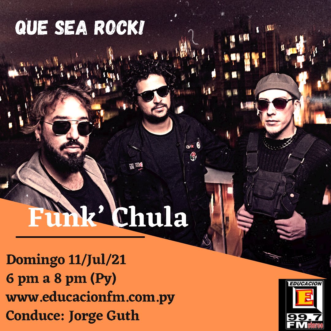 QueSeaRockPy1's tweet photo. 🎸 El domingo atajate😱con este programa🎙📻…invitados👉@Fachicrea🇦🇷 (@Viejaslocasok @viejasloxfya)   #funkchula🇵🇾 y 🇨🇺…#quesearock por @educacionfm997 https://t.co/OvTh9XwSZP