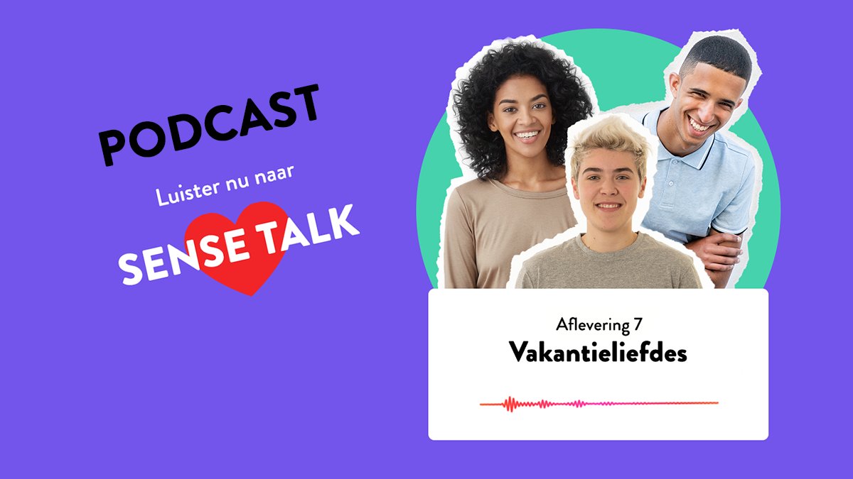 SenseInfo's tweet image. Veel jongeren snakken naar een zomer vol zon, feest, liefde en seks. Rosalique en Tessel (17) vertellen in de 7e afl. van Sense Talk alles over vakantieliefdes en hoe je veilig de #summeroflove doorkomt. Luister zelf en wijs jongeren op onze #podcast! &amp;gt;&amp;gt; bit.ly/podcast-sense-…