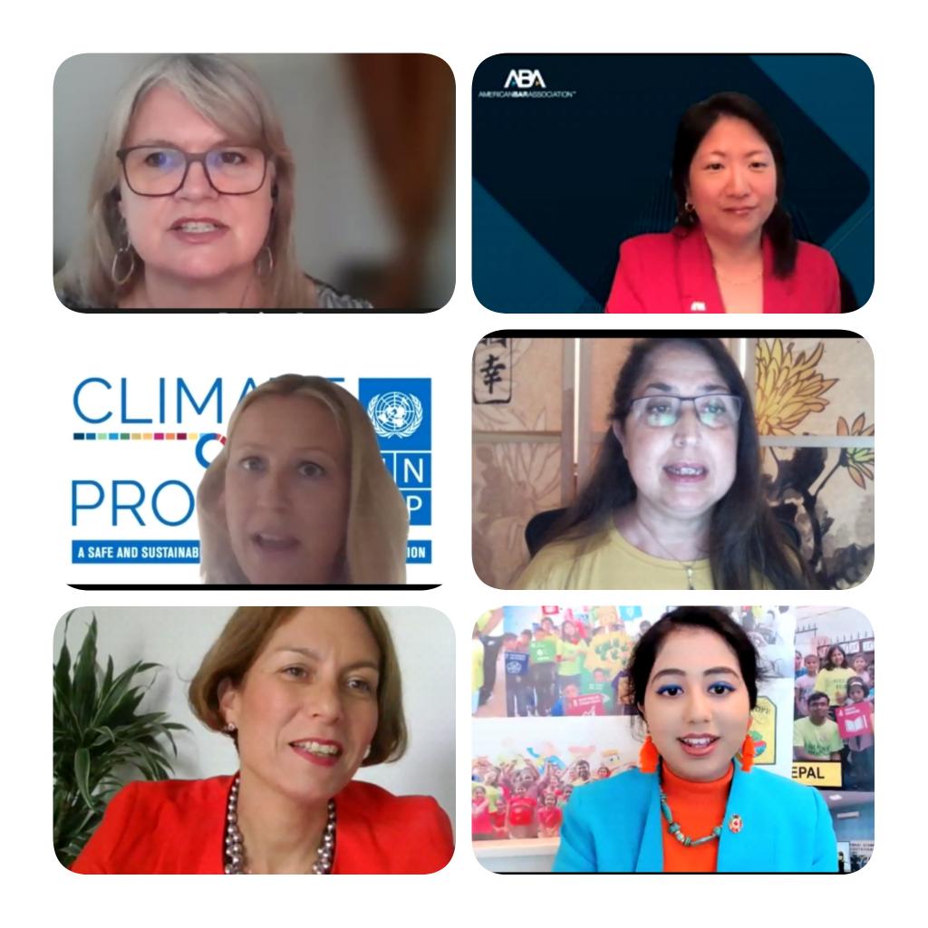 What a great panel on #ClimateChange: #GenderEquality &amp; Women's Empowerment" hosted by <a href="/IDLO/">International Development Law Organization</a> <a href="/ABAesq/">American Bar Association</a> <a href="/ABAInternatl/">ABA International</a>

Feat. @FleurENewman <a href="/UNFCCC/">UN Climate Change</a>, <a href="/almesq/">Amy Lin Meyerson</a>,
@ibottigliero, <a href="/SzilviaLehel/">Szilvia Lehel</a> <a href="/UNDPasiapac/">UNDP in Asia and the Pacific</a>, <a href="/BarbaraRambouse/">Barbara Rambousek</a> <a href="/EBRDgender/">EBRD Gender</a>, <a href="/KehkashanBasu/">Kehkashan Basu, M.S.M., MBA</a> <a href="/GreenHopeYouth/">Green Hope Foundation</a>

#HLPF #ClimateJustice
