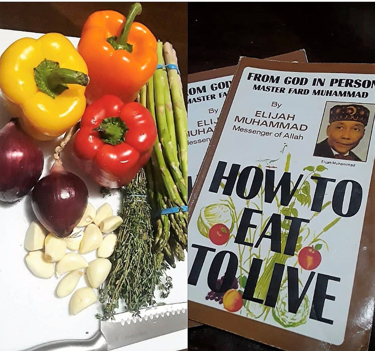 Renata564's tweet image. "The earth is full of food; but good health cannot enter our bodies until we have the proper food in the body and the proper food for thought." 
~The Honorable Elijah Muhammad, 
How To Eat To Live page 57
#ElijahMuhammad #HTETL #Farrakhan  #ChooseLife