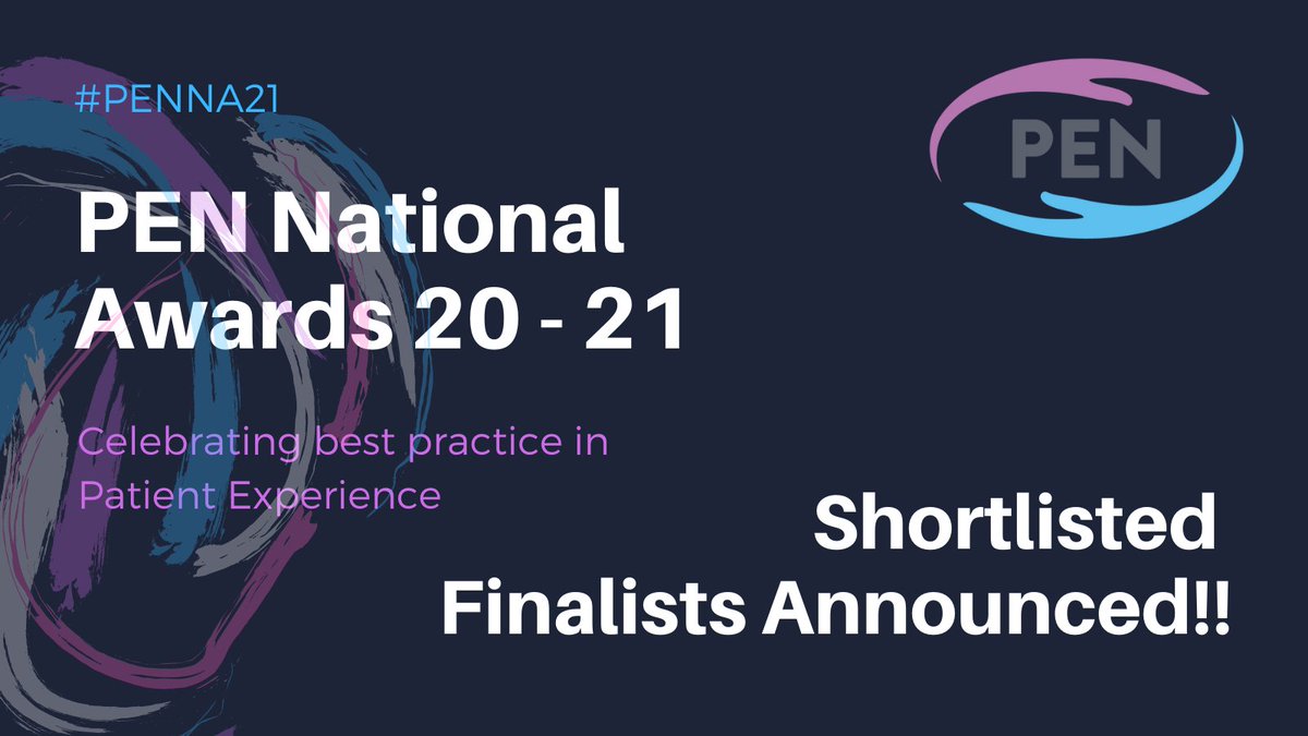 PEN_NEWS's tweet photo. We are delighted to announce our #PENNA21 shortlisted finalists! 👏👏👏
Head to https://t.co/d1qApz9Kzy to see the list in full. We look forward to sharing so many incredible projects in September! #PatExp #PatientExperience https://t.co/NCkADp8gHC