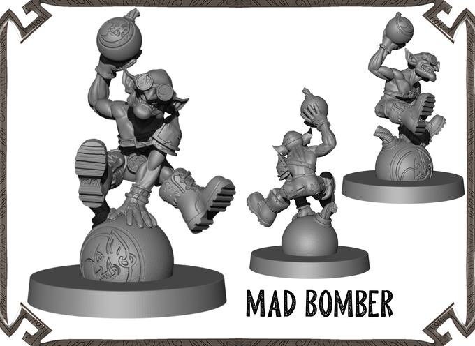 The Green Maniacs are the best addition for your goblin team. 4 models with amazing details and a psycho personality  Very soon in #kickstarter #goblins #goblinteam #orcteam #bloodbowl #fantasyfootball #warhammer #boardgames #miniaturepainting