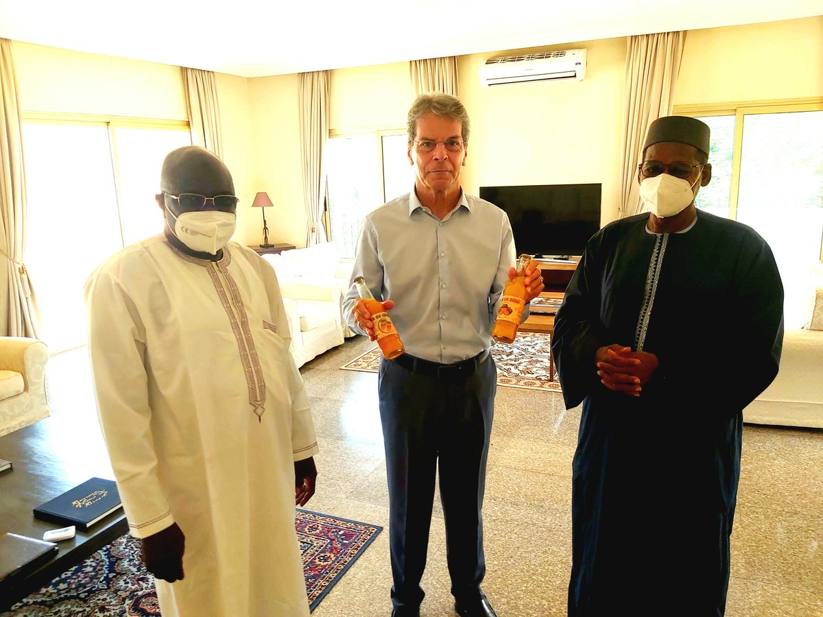 Visite du Directeur Général de l’Institut d’Economie Rurale (IER) et du Directeur du Centre Régional de Recherche Agronomique de Sotuba (IER). L’Ambassadeur et ses hôtes ont traité des sujets relatifs à la coopération entre le Brésil et le Mali dans le domaine de l’agriculture.