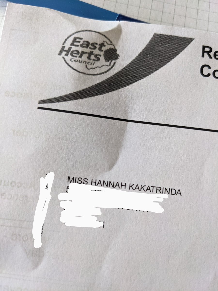 HTKugachandran's tweet photo. @EastHerts my name is Hanna Kugachandran, how could you possibly get this wrong after I typed it out for you?! https://t.co/Zi5dqBau3j
