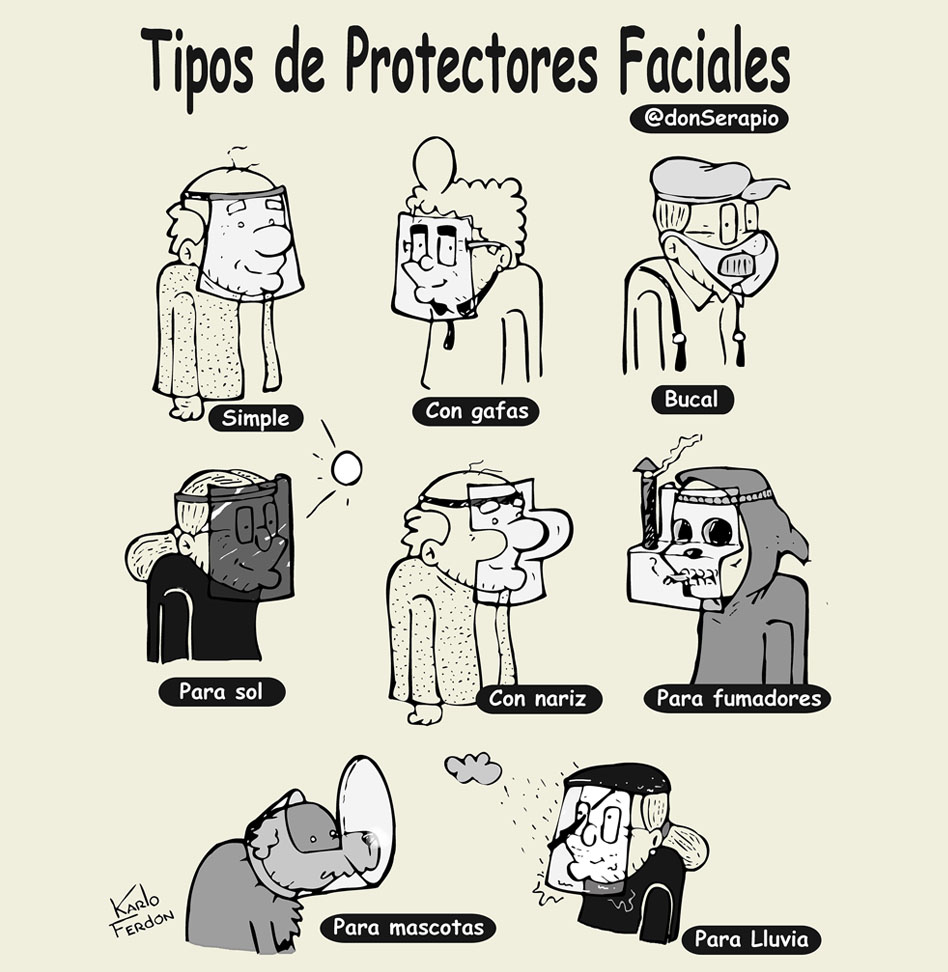 Protectores faciales .-  instagram.com/karloferdon/