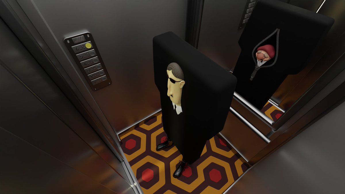 akkibi11's tweet photo. triplettes de belleville mafia character in an elevator making-of https://t.co/7joKCsmqkS