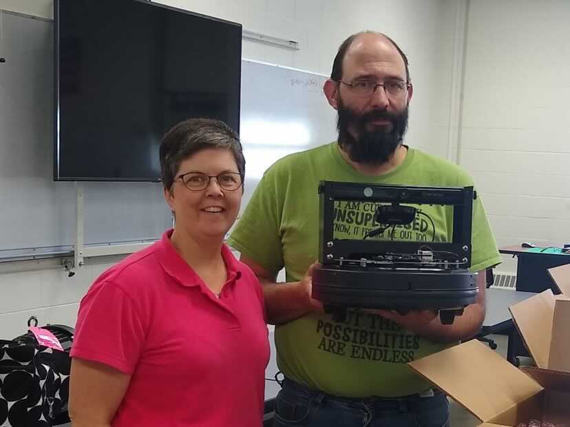 Hey North Dakota State College of Science, good luck with your new Autonomous System Technology program! And thanks LAB Midwest for the support! Pictured are Assistant Professors Lonnie Wurst and LeAnne Jaenisch with their newly acquired QBot 2e. #autonomousvehicles #robotics