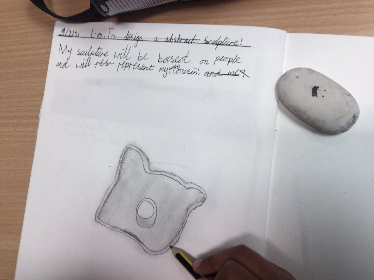 LydgateY3_4's tweet photo. We are designing our abstract Hepworth-inspired sculptures. The children have based theirs on feelings, people, thoughts or a place. 😀 https://t.co/L4sNuH75Ji