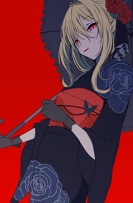 浴衣ちとせ嬢2種類
#黒埼ちとせ 