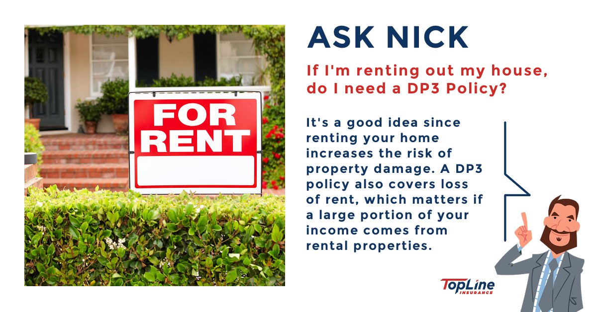TopLineFL's tweet image. DP3 policies were created specifically to protect the home and property of its landlord. If you're renting your property, it's a must-have! #homeownersinsurance