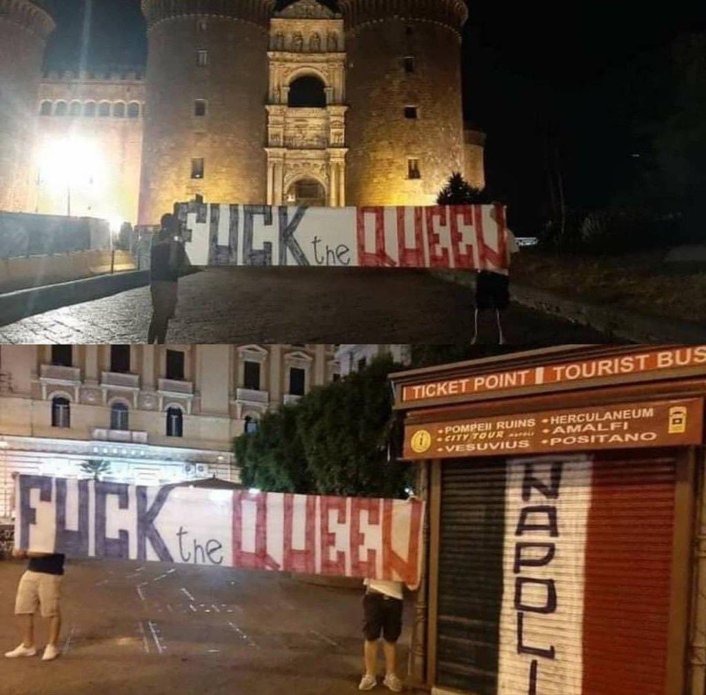 FBAwayDays's tweet image. These banners in Italy, but remember, it’s the English that are the disrespectful ones… 🥴